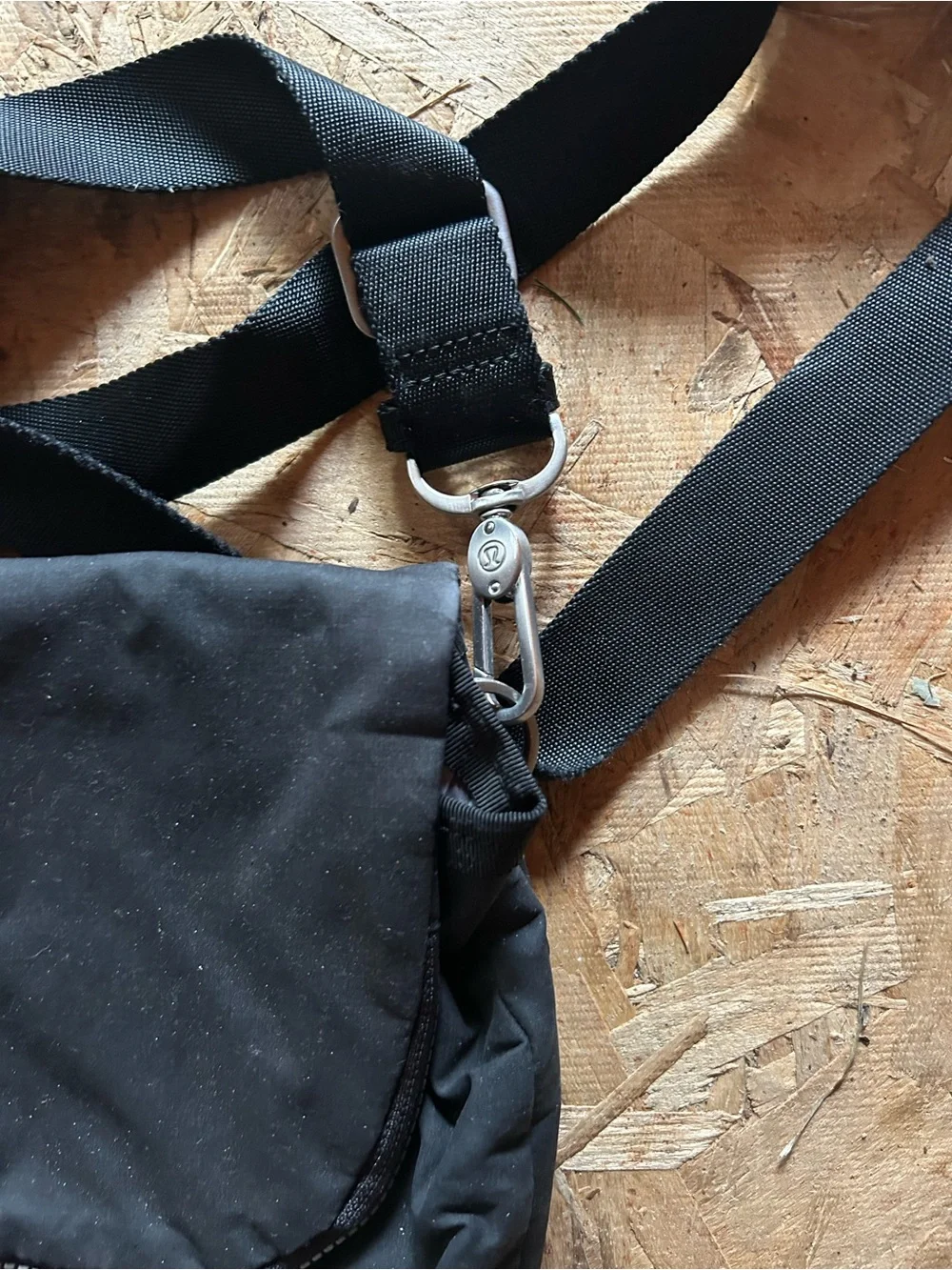 lululemon athletica Black Compact Messenger Crossbody
